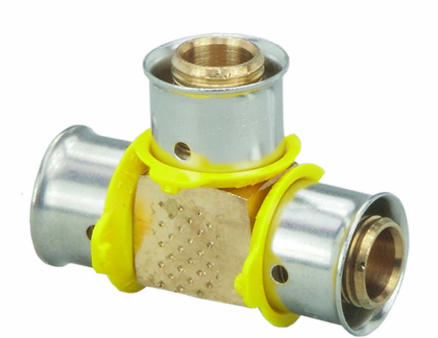 Viega 94070 PureFlow Zero Lead Bronze PEX Press Tee - 1-1/4 Inch Press x Press x Press - Perfect for Plumbing, HVAC, and Water Supply Systems