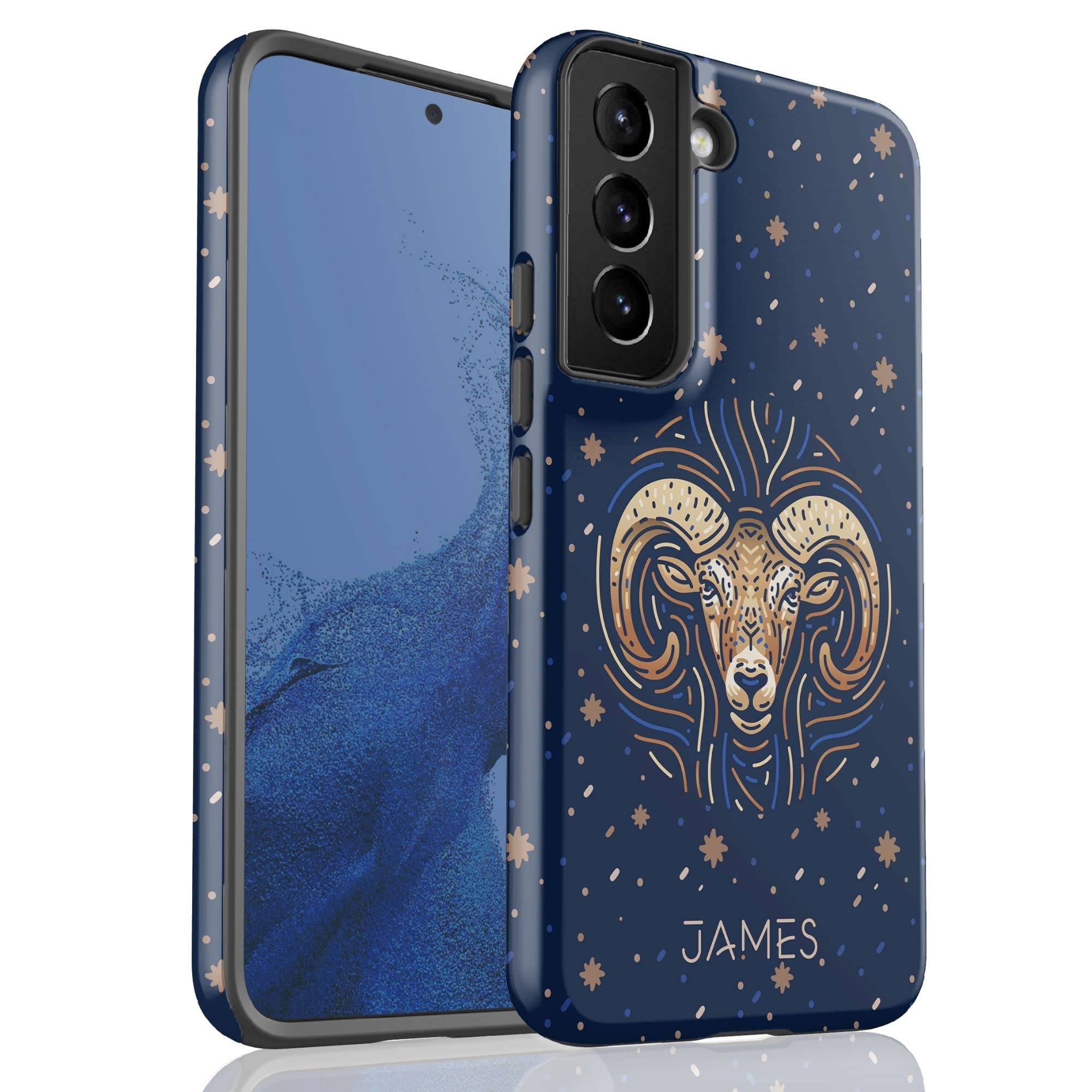 Custom Aries Zodiac Sign Phone Case - Personalized Astrology Name Cover for Samsung Galaxy S25 Plus/S24 Ultra/S23/S22/S21/S20/S10/S9/S8/Note 20/10 - Perfect for Horoscope Lovers & Gift Giving