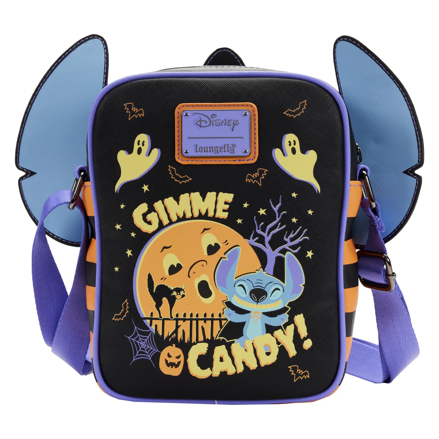 Loungefly Disney Lilo & Stitch Halloween Candy Cosplay Passport Bag - Cute Crossbody Purse for Disney Fans, Cosplay & Theme Park Outfits