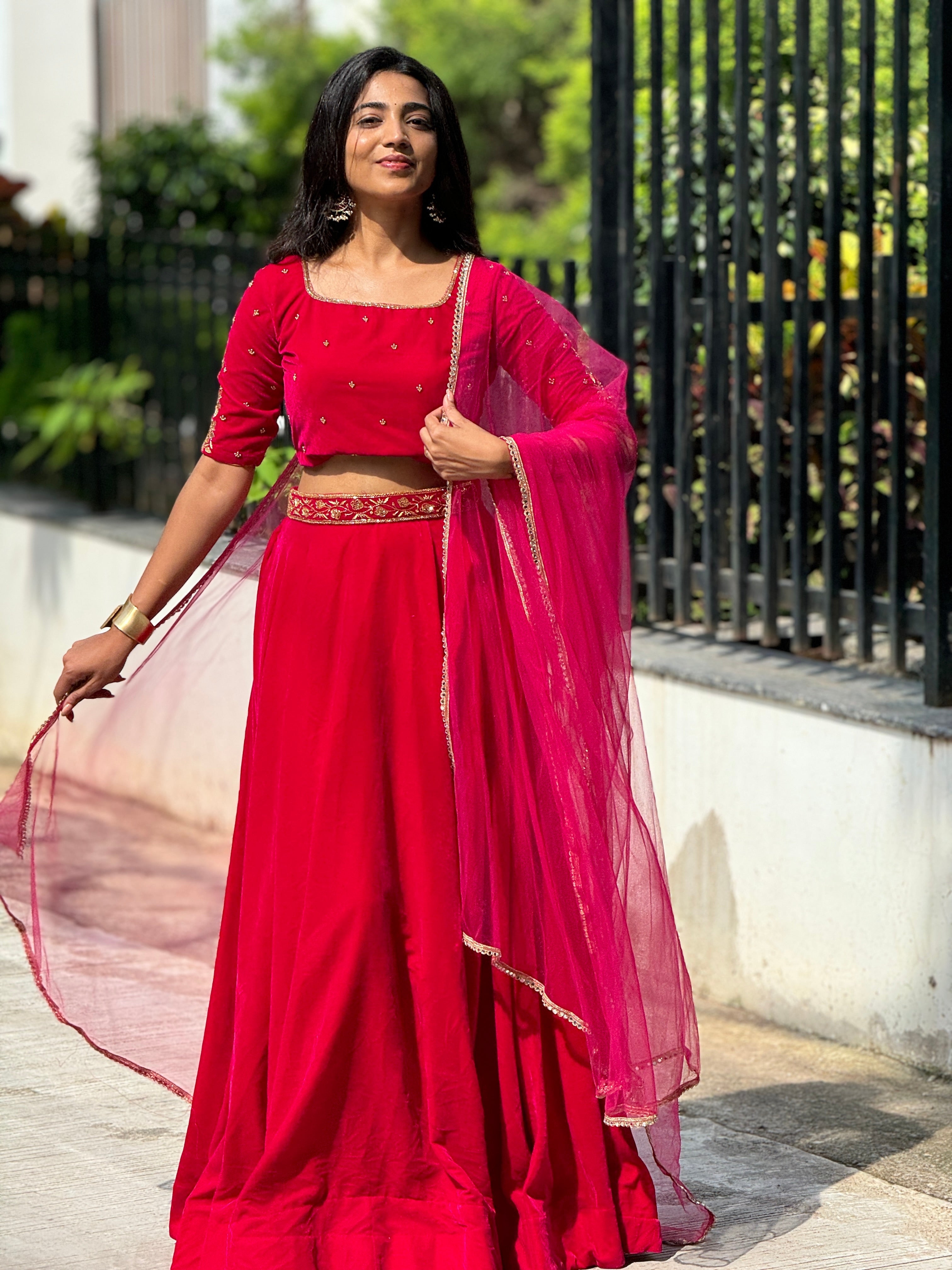 Mithra Premium Designer Lehenga Choli for Women - Elegant Indian Bridal Wear & Party Dresses - Perfect for Weddings, Festivals & Special Occasions