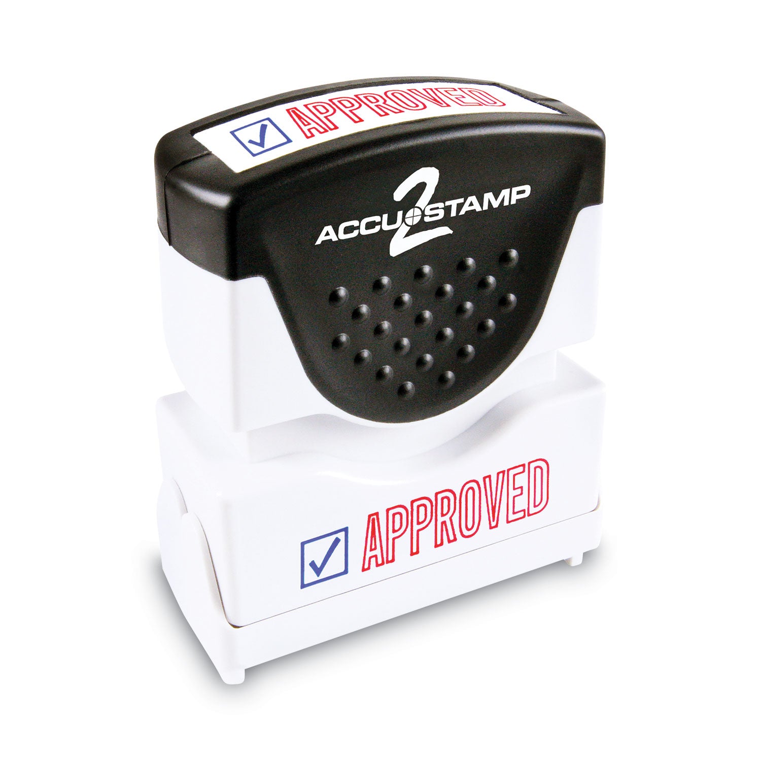 ACCUSTAMP2® Pre-Inked Shutter Stamp - Red & Blue Ink - 1.63
