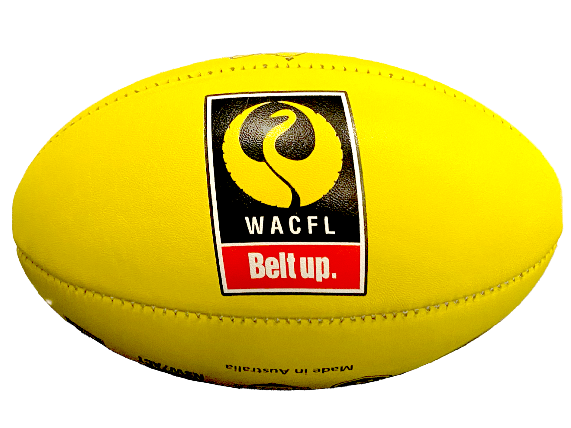 Burley WACFL Official Size 4 Yellow Football with Assorted Team Logos - Slightly Blemished Women's Game Ball for Practice, Training & Recreational Play