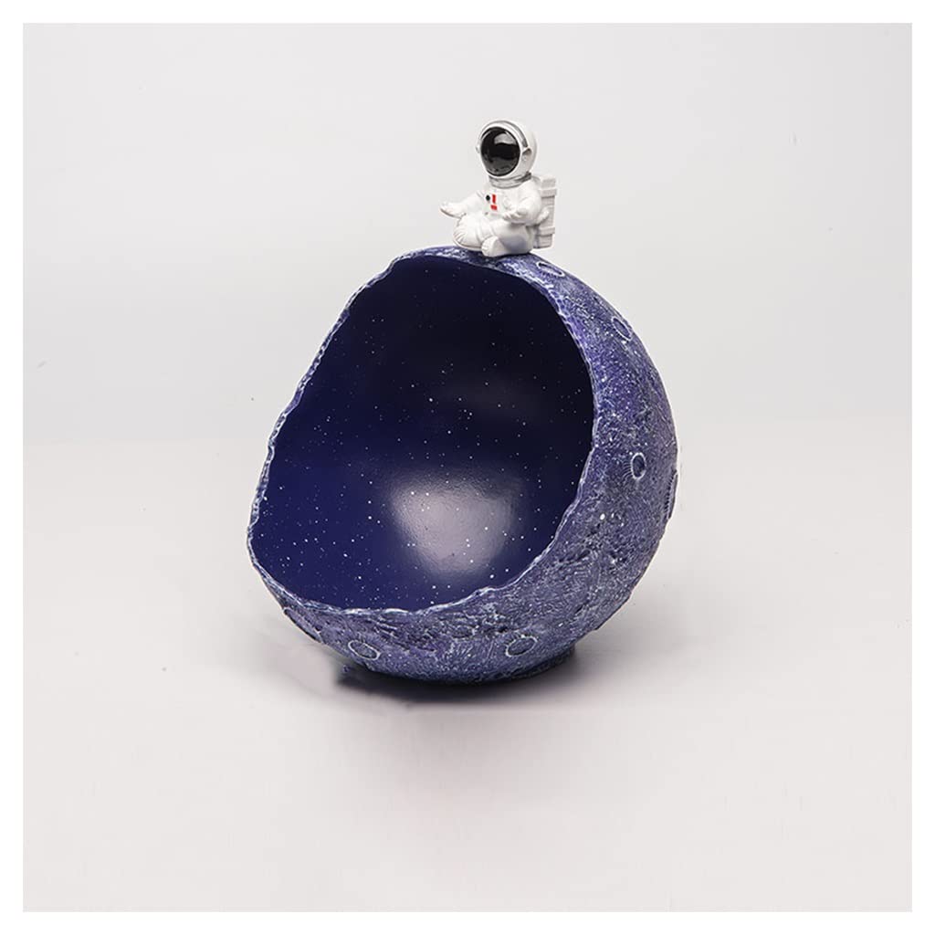 Astronaut Figurine Candy & Key Bowl - Decorative Entryway Organizer, Jewelry Storage Container, Table Centerpiece for Home, Living Room & Office (Gray) | Perfect for Space-Themed Decor, Key Drop Station & Small Item Storage