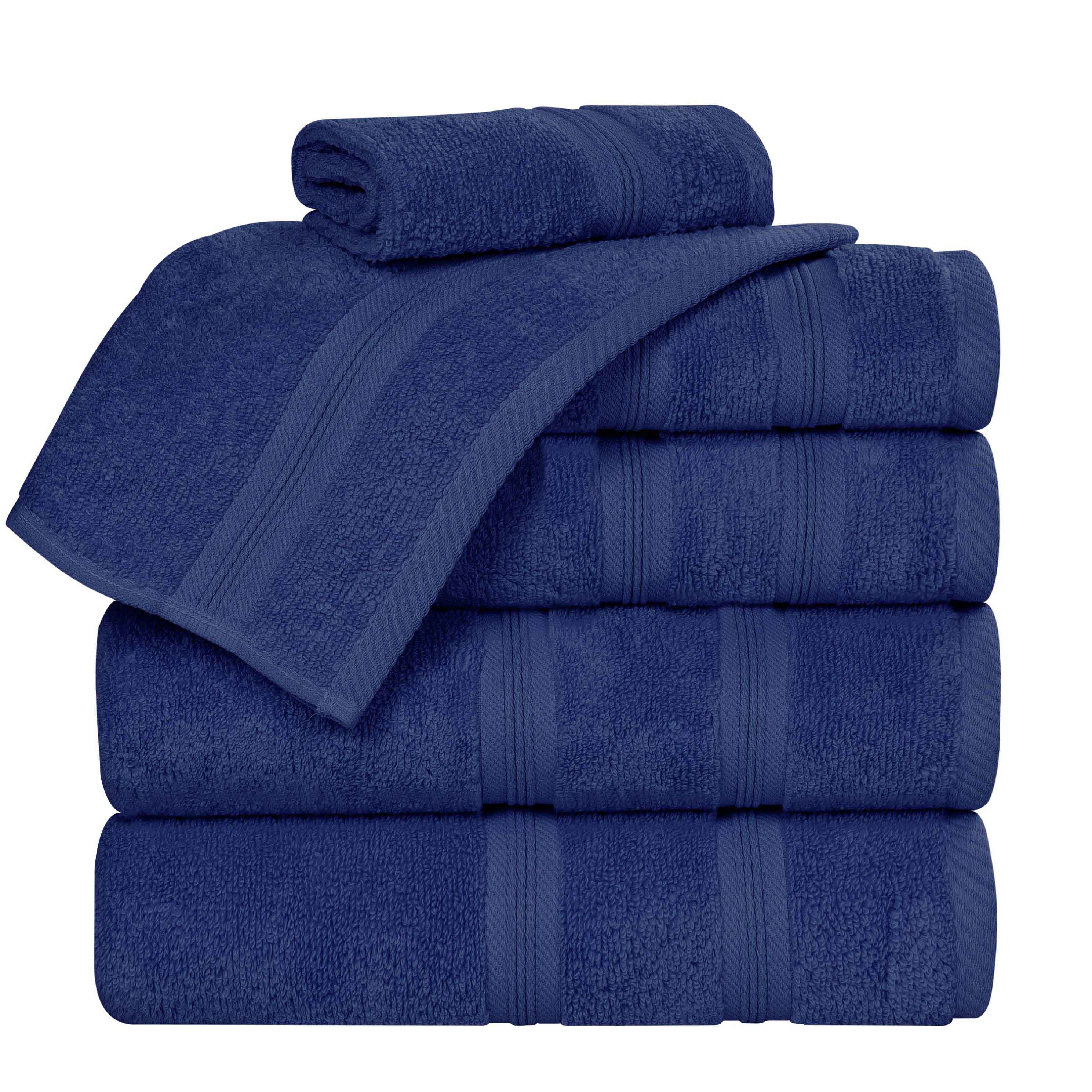 Premium 6-Piece Smart Dry Zero Twist Cotton Towel Set - Ultra Soft, Absorbent & Quick-Drying Bath Towels for Spa, Gym & Luxury Home Use