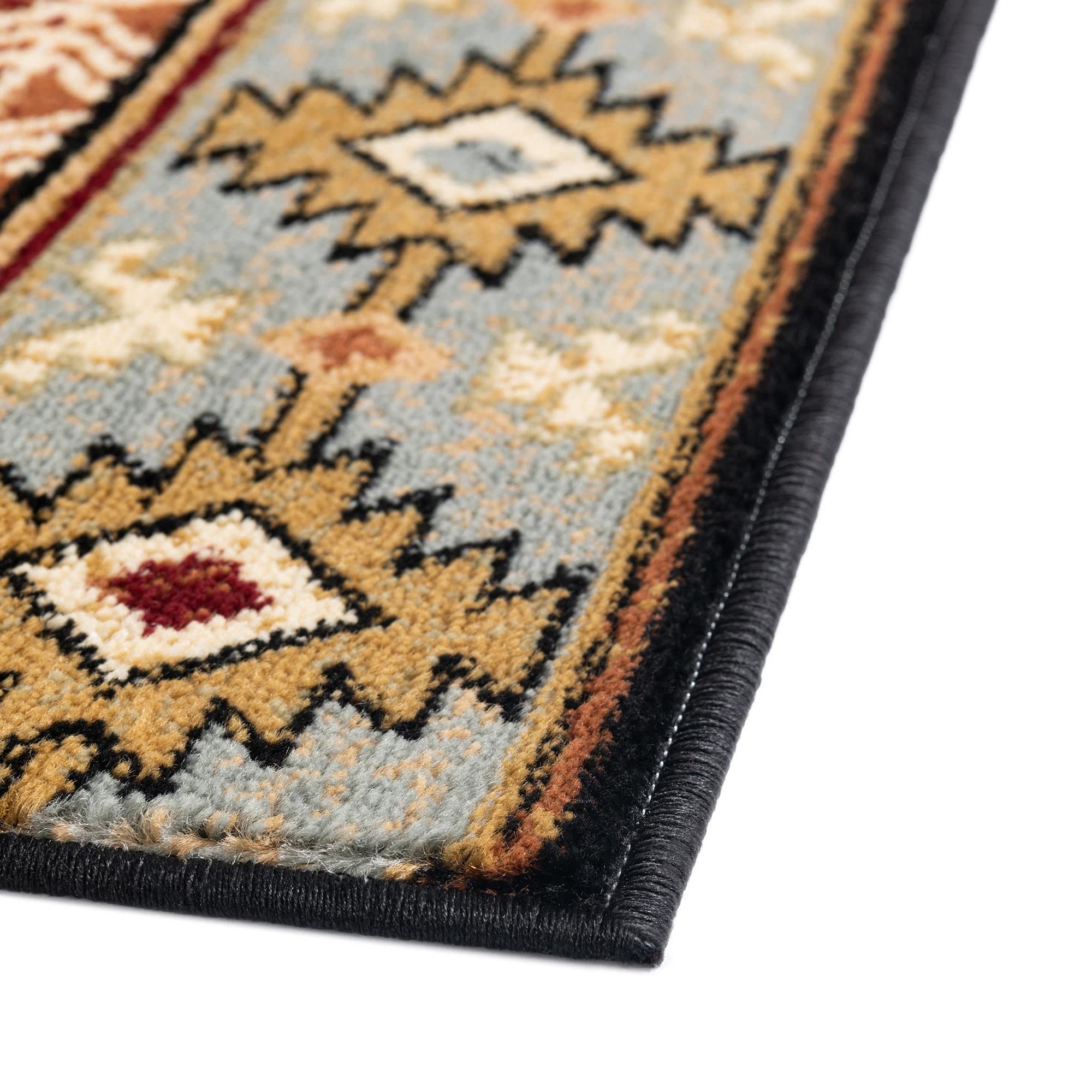 Rugs.com Pioneer Collection 10 Ft Runner Red Medium-Pile Rug - Non-Slip Hallway & Entryway Carpet for Home Decor | Perfect for High Traffic Areas, Living Rooms & Bedrooms