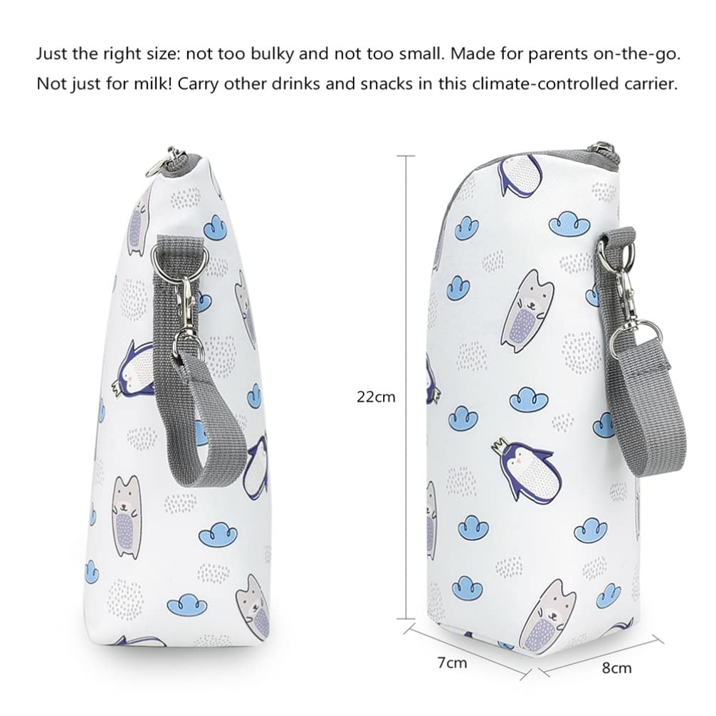 Kisangel Insulated Baby Bottle Bag - Thermal Breast Milk Cooler & Warmer for Travel, Oxford Cloth Mummy Bag with Handy Storage (Perfect for Daycare, Outings & On-the-Go Parents)