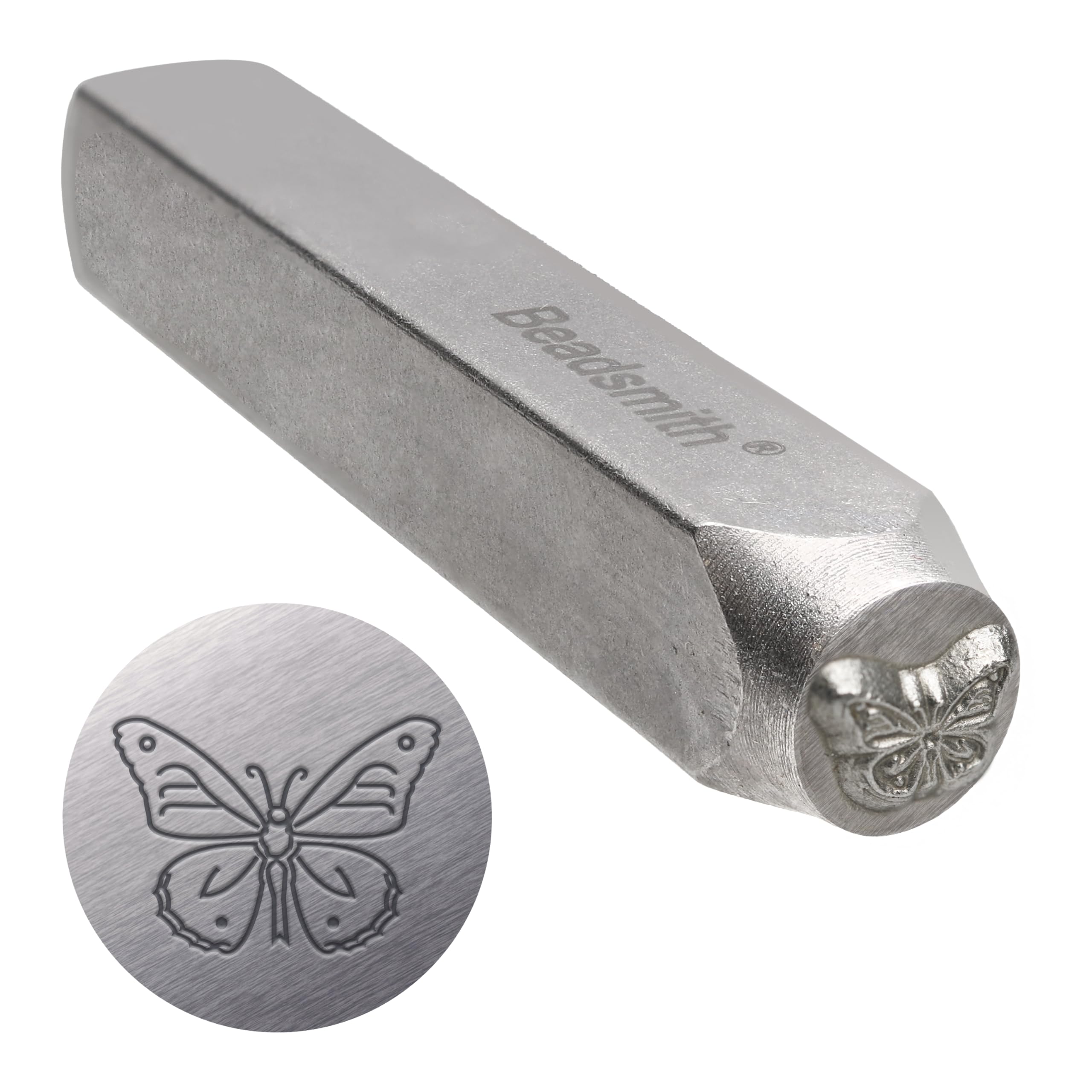 The Beadsmith Steel Stamps for Jewelry Making - Butterfly Design, 2.25