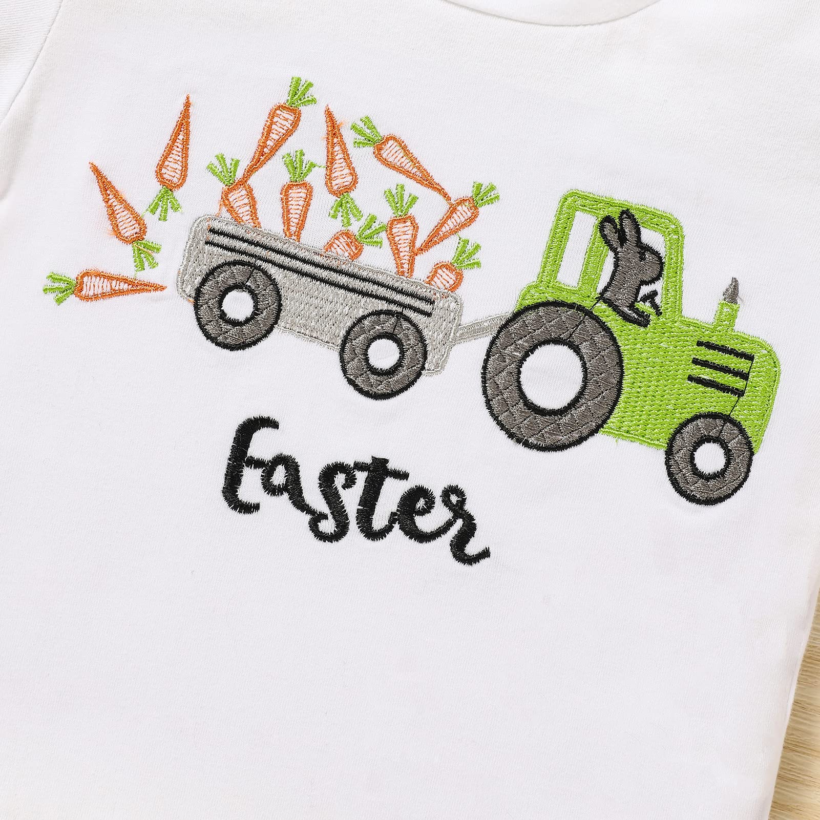 Sinhoon Toddler Easter Outfits - Cute Bunny Graphic T-Shirt & Striped Casual Pants Set for Baby Boys & Girls (6-24 Months) | Unisex Spring Holiday Outfit for Easter Egg Hunt & Family Photos