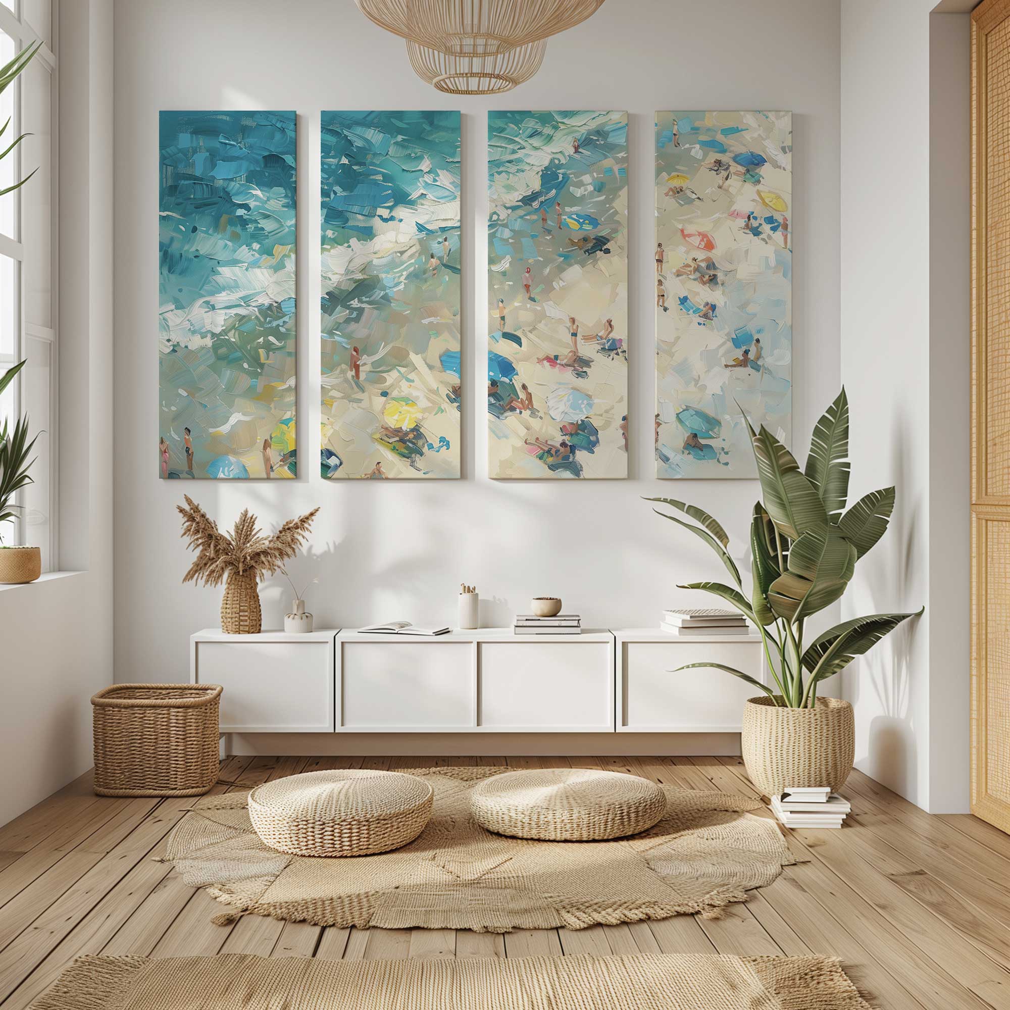 Coastal Harmony Large Canvas Print - Stunning Beach Wall Art for Living Room, Bedroom & Office Decor