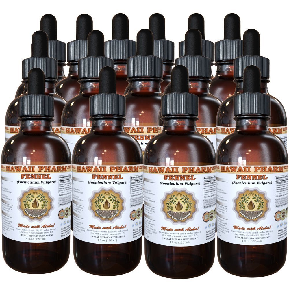 Organic Fennel Liquid Extract & Seed Powder Tincture Supplement - Foeniculum Vulgare, 15x4 oz - Digestive Support, Herbal Remedy for Bloating & Gas Relief - Perfect for Tea, Smoothies & Natural Wellness Routines