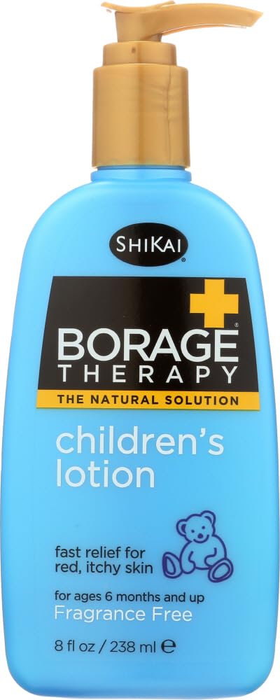 Shikai Borage Lotion for Kids - Natural Moisturizing Cream for Children's Sensitive Skin - Perfect for Daily Hydration & Eczema Relief