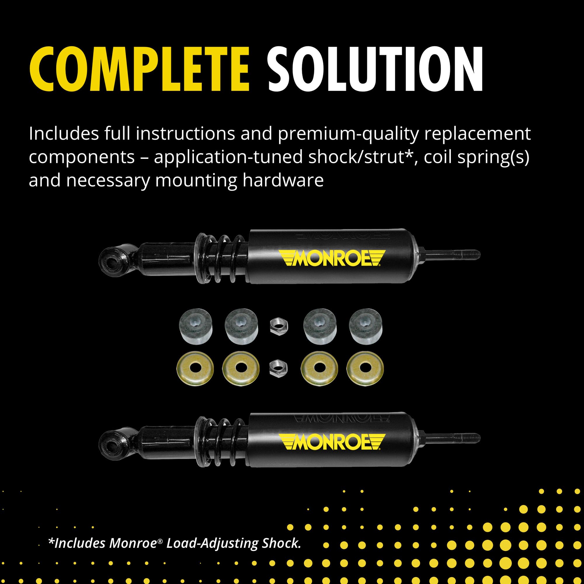 Monroe 90009C Air Shock to Load Assist Shock Conversion Kit – Heavy Duty Suspension Upgrade for Trucks & SUVs – Perfect for Towing, Hauling & Off-Road Adventures