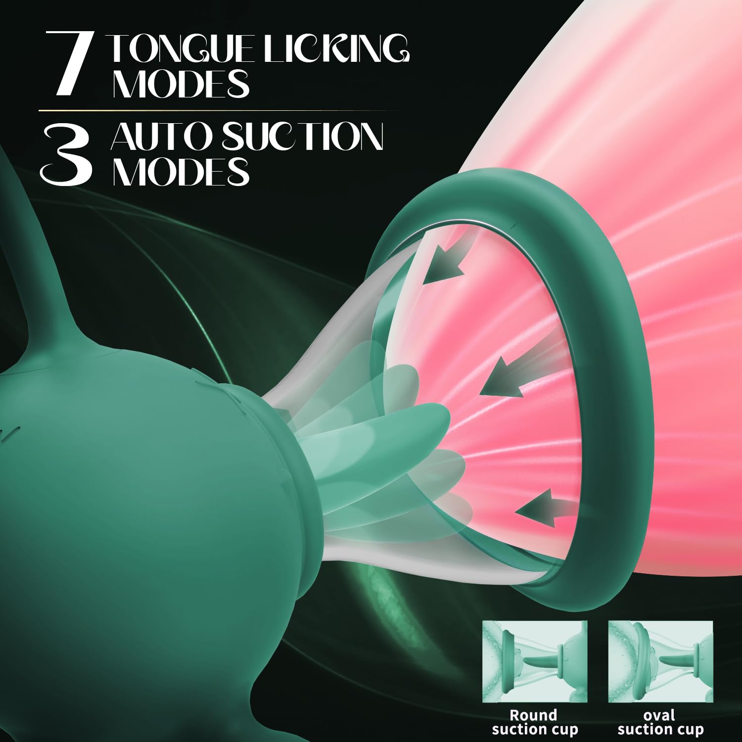 Premium 4-in-1 Adult Vibrator for Women - 3 Suction Modes, 7 Licking Patterns, 10 Vibration Speeds & 3 Thrusting Motions - G-Spot & Clitoral Stimulator with Nipple Massager - Perfect for Solo Play, Couples & Sensual Exploration