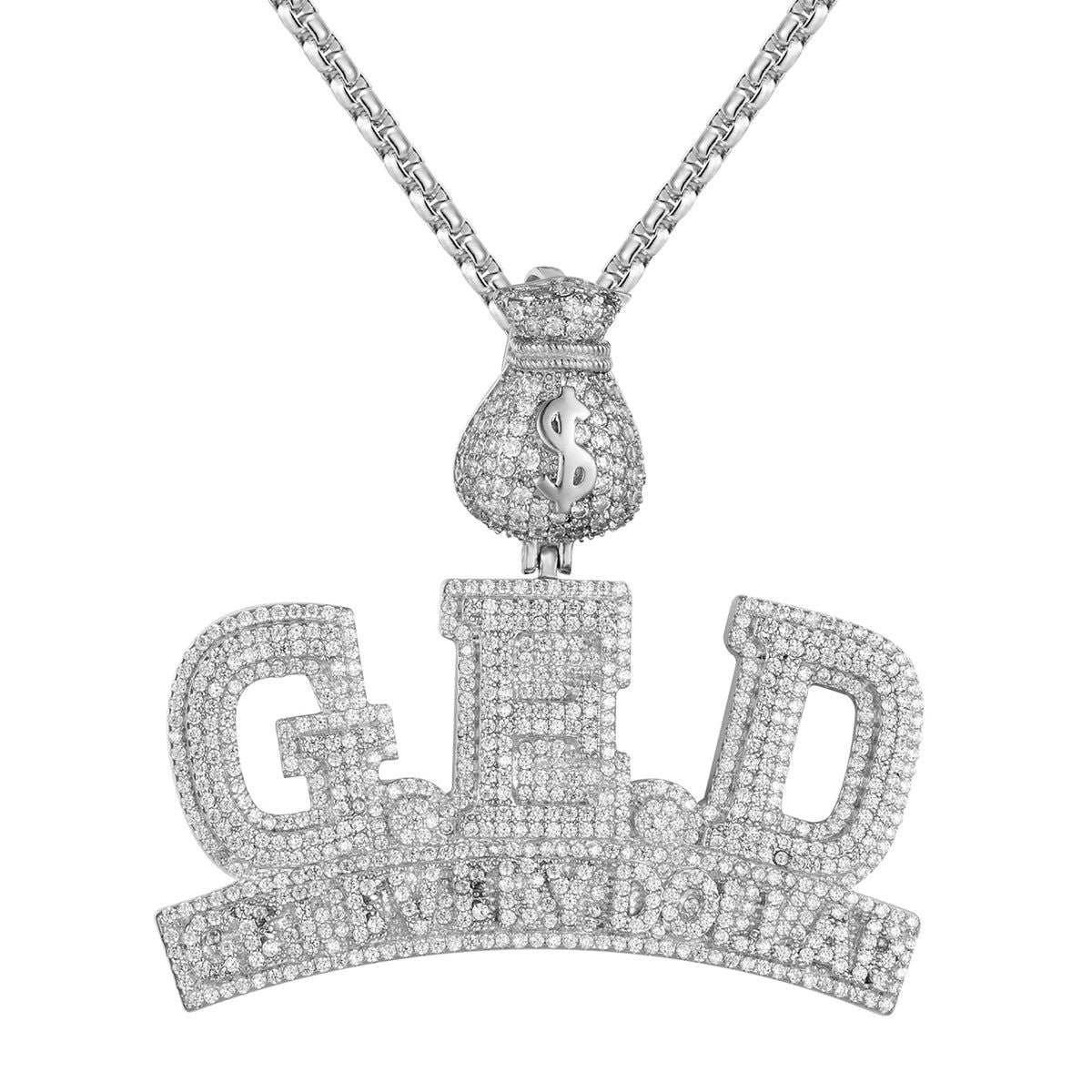 Luxury Money Bag Pendant - Icy Hip Hop Bling Jewelry for Men & Women | Perfect for Rappers, Streetwear Fashion & Gift Giving