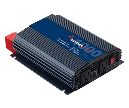 Samlex America SAM-1000-12 1000W Pure Sine Wave Power Inverter 12V DC to 120V AC for RVs, Boats, Solar Systems & Off-Grid Power - Blue