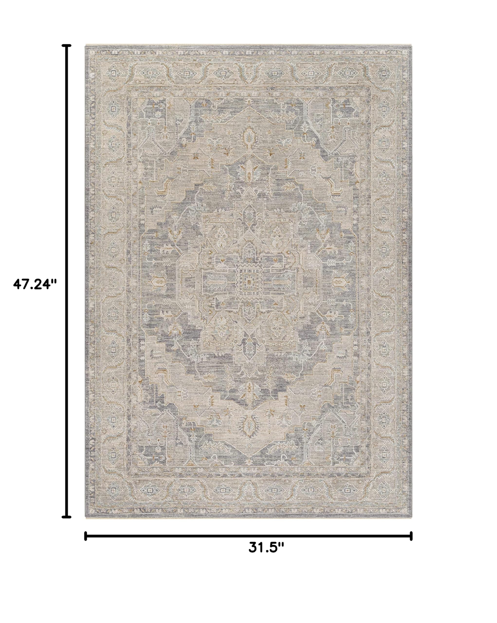 Hauteloom Ulubey Soft Plush Area Rug for Living Room & Bedroom - 2'7