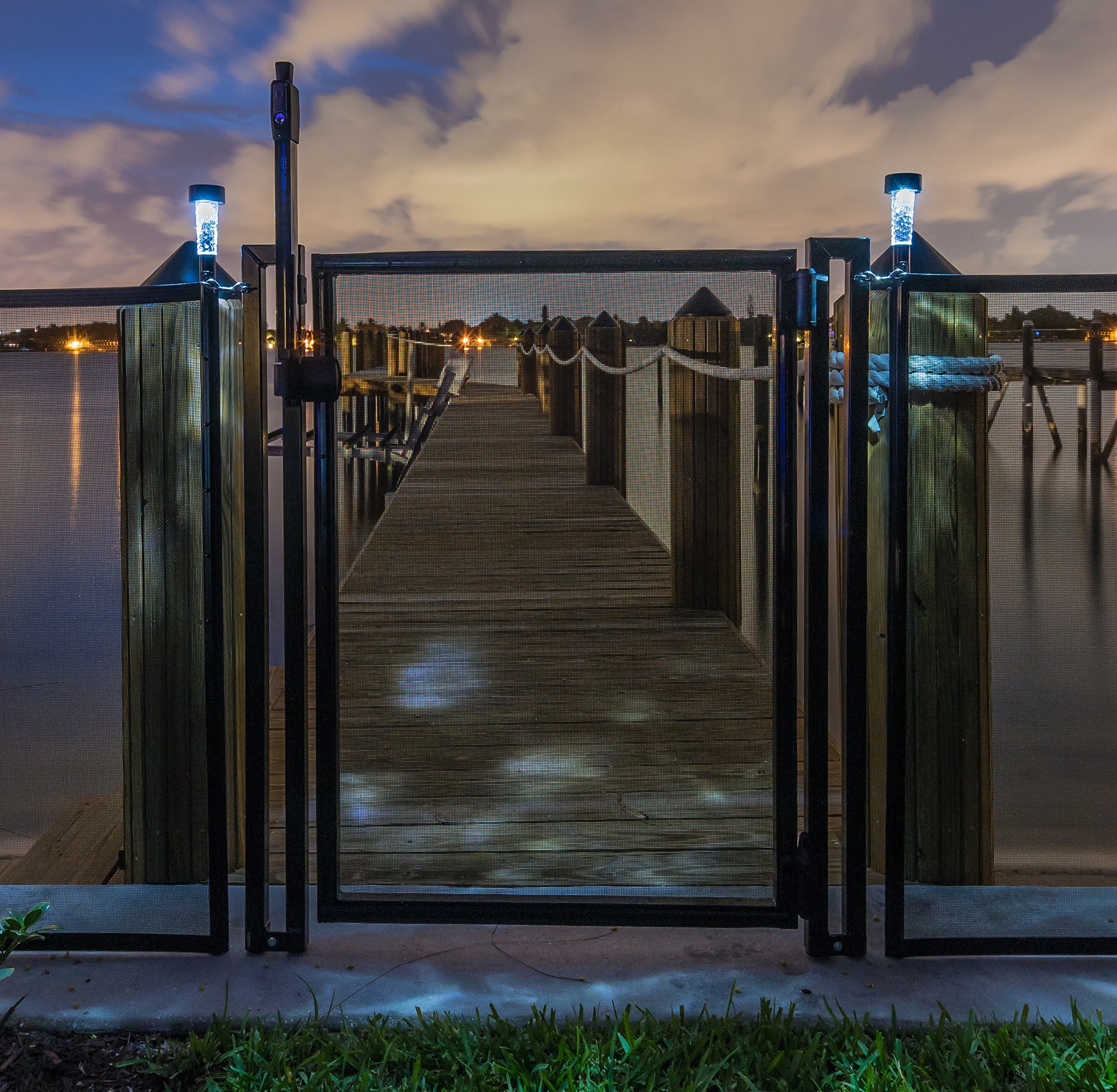 Solar Powered Pool Fence Lights - Waterproof Outdoor LED Lighting for Backyard, Garden & Deck - Ideal for Nighttime Safety & Ambiance