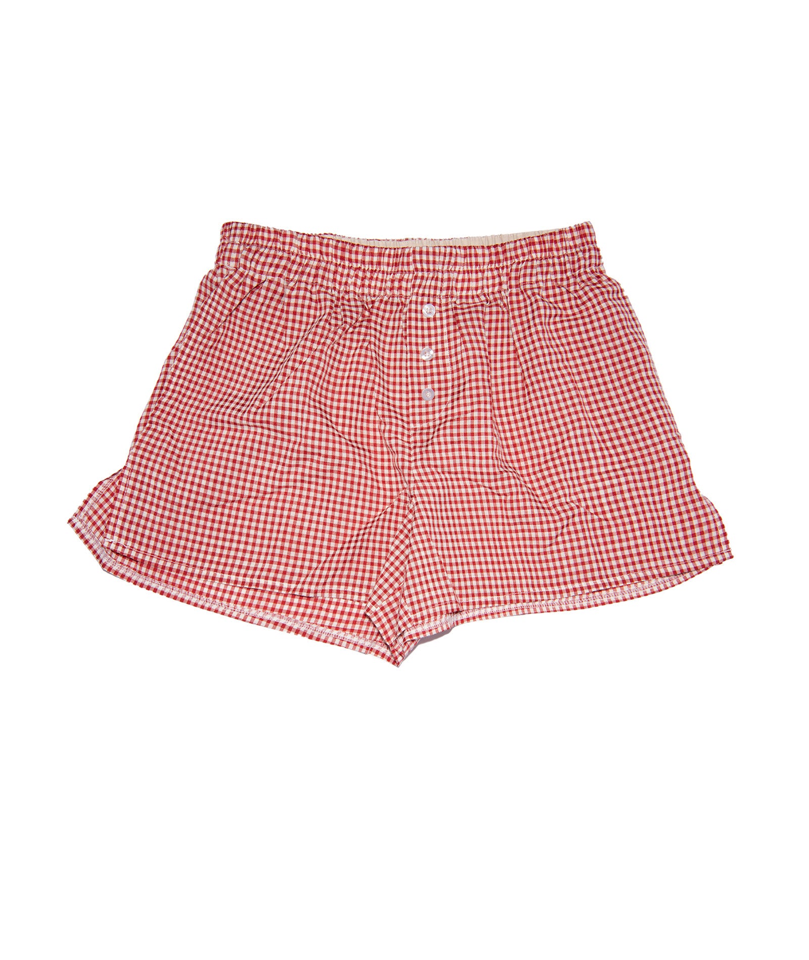 8apart Women's Ginger Gingham Shorts - High Waisted Summer Casual Shorts for Women | Perfect for Beach, Vacation & Outdoor Activities