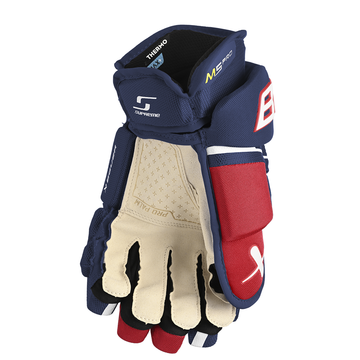 Bauer Supreme M5 Pro Senior Hockey Gloves - High-Performance Ice Hockey Gear for Players & Goalies - Perfect for Games, Training & Competitive Play