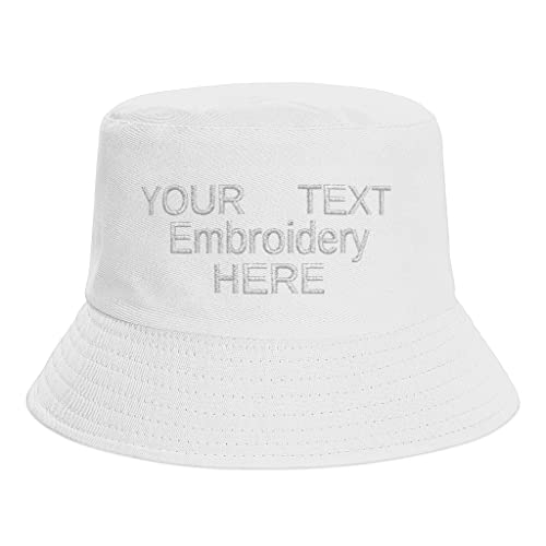 Custom White Bucket Hat