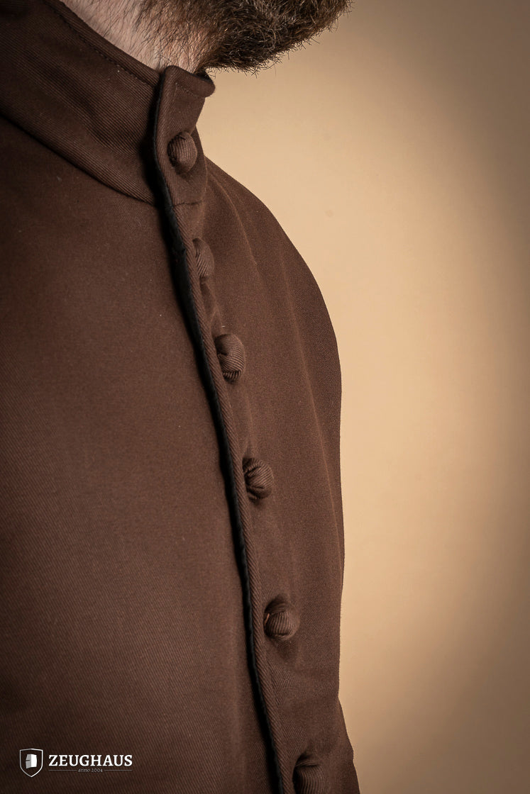 Medieval Arming Doublet Brown - Authentic Renaissance LARP & Historical Reenactment Costume for Knights