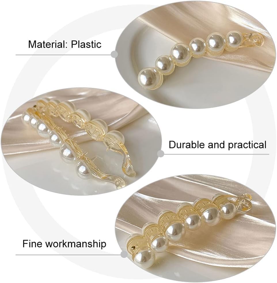 Kidzoo 1Pc PEARL BANANA CLIP for Girls & Women - 4.3