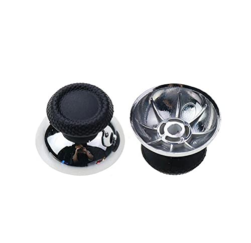 2PCS Analog Thumbstick Cover Case for PS5 Controller - Chrome Silver Joystick Caps | Thumb Grip Stick Protectors | Compatible with DualSense 5 Module | Enhance Gaming Comfort & Precision for Long Play Sessions