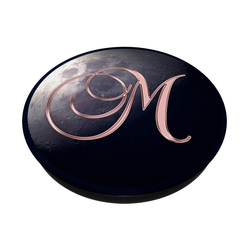 Golden Rose Letter M Moon Design Pendant Necklace - Perfect for Gifts, Birthdays, Anniversaries & Romantic Occasions