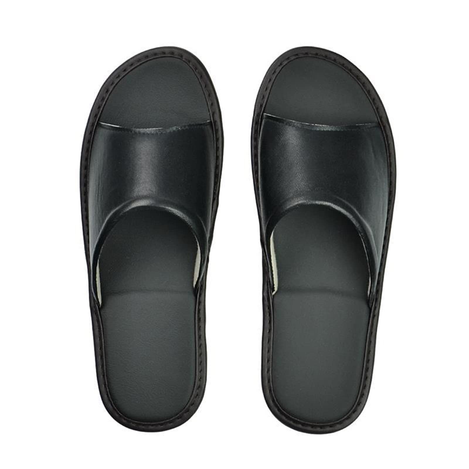 Premium Unisex Leather House Slippers for Men & Women - Soft Cowhide Indoor Slippers for Wooden Floors (Spring/Summer/Autumn) - Perfect for Cozy Home Relaxation & Gift Giving (Color A, Size 37/38)