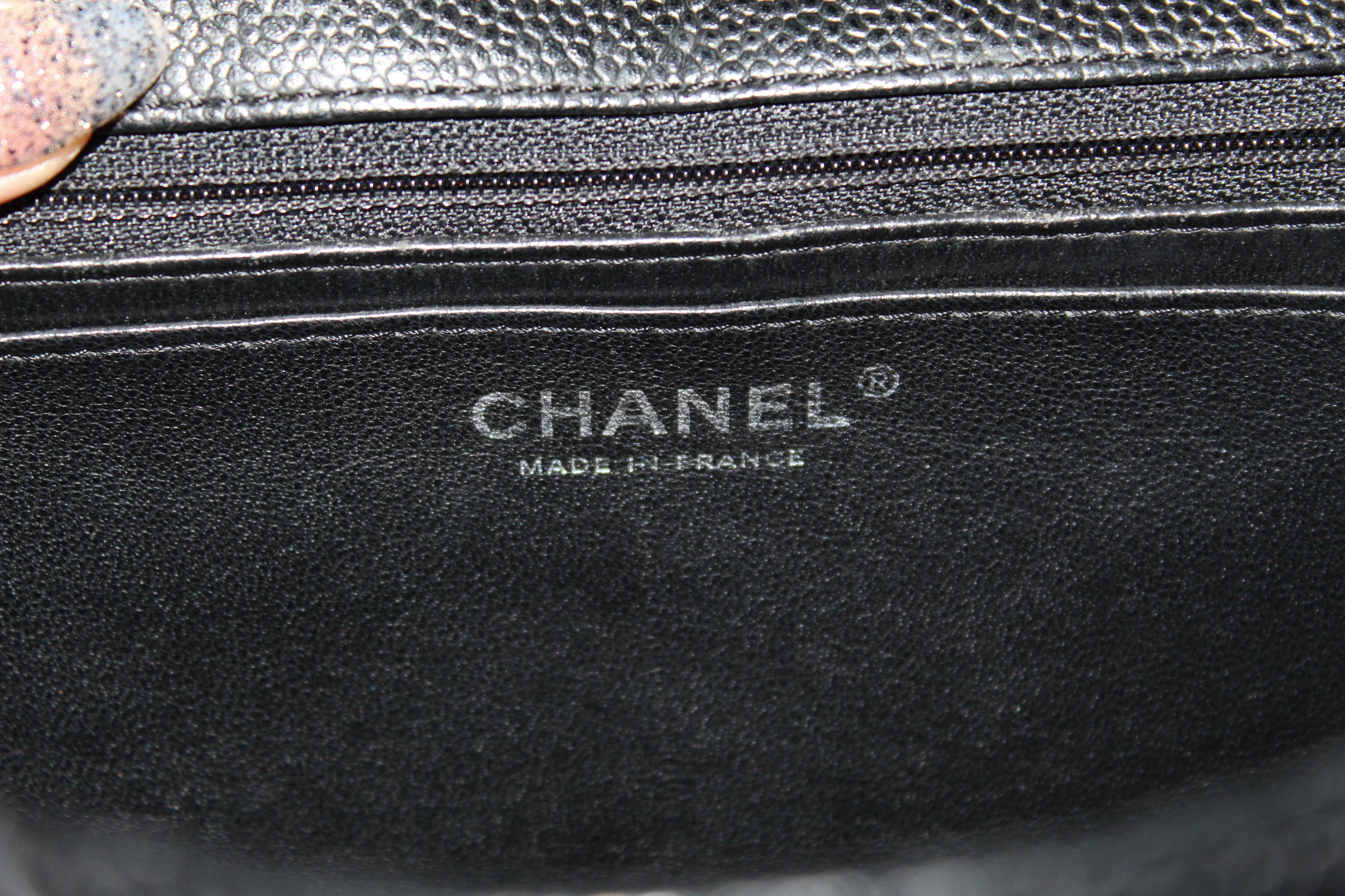 Authentic Chanel Black Quilted Caviar Leather Jumbo Single Flap Bag - Luxury Designer Handbag for Women, Perfect for Parties, Work & Everyday Use