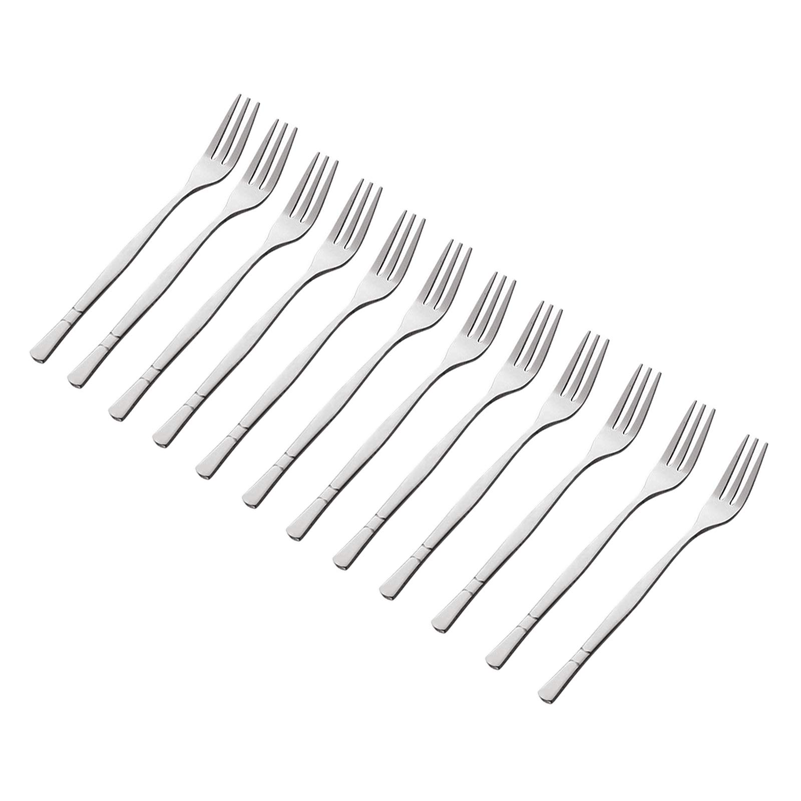 Premium Stainless Steel Crab & Escargot Forks - 3-Prong Appetizer Forks for Tasting, Cocktails, Salads & Fruit - Portable 5-Inch Set of 12 - Perfect for Parties, Travel & Seafood Dining