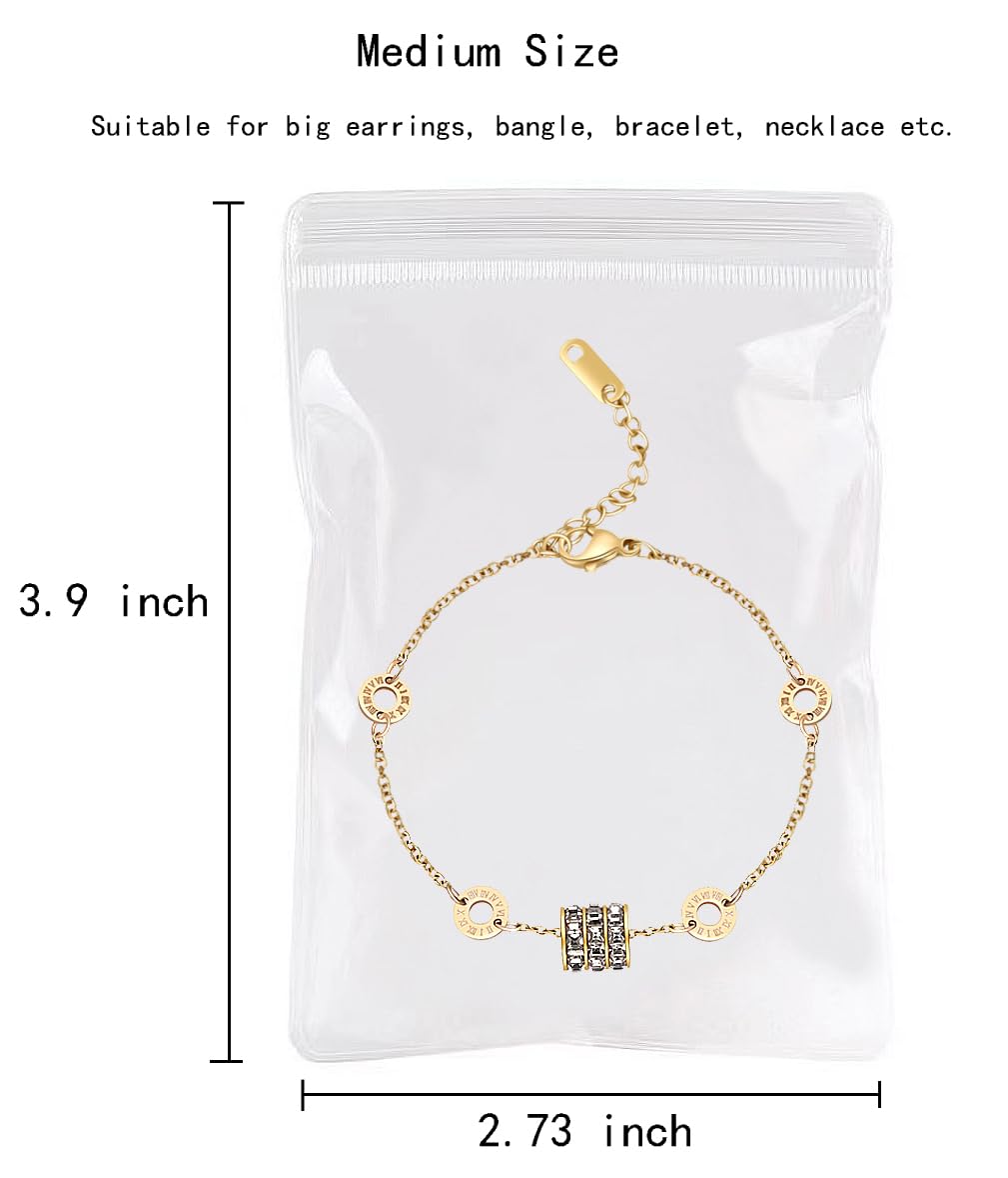 30pcs Clear Jewelry Organizer Bags - 3 Sizes for Earrings, Rings & Necklaces | Travel Jewelry Storage | Anti-Tarnish Protection | Perfect for Travel, Home Organization & Gift Packaging