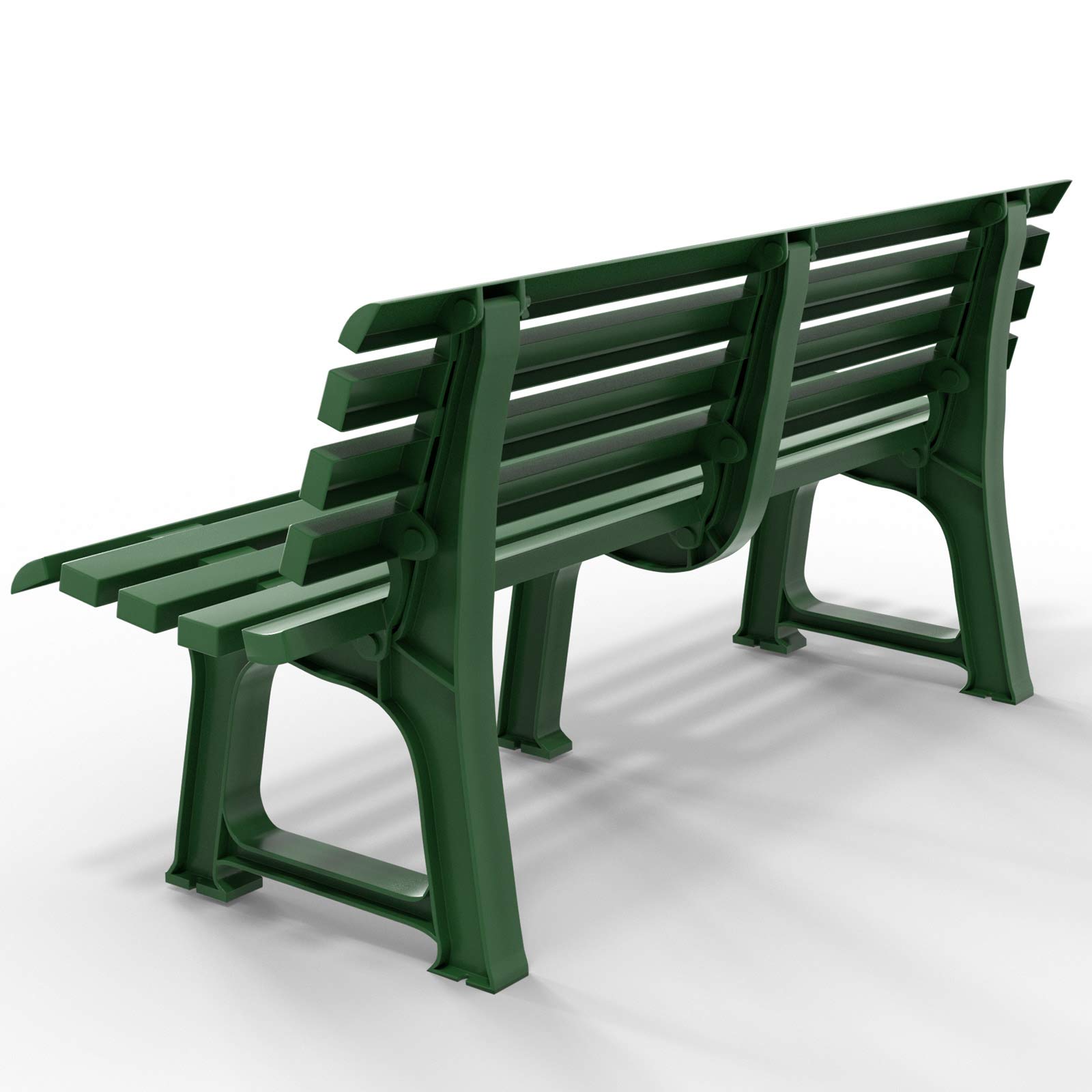 CASARIA® Orchidea 3-Seater Garden Bench - Durable Plastic Outdoor Furniture for Patio, Deck, Balcony - Weather-Resistant Green Bench (145cm) - Perfect for Relaxing in Gardens, Backyards & Outdoor Spaces