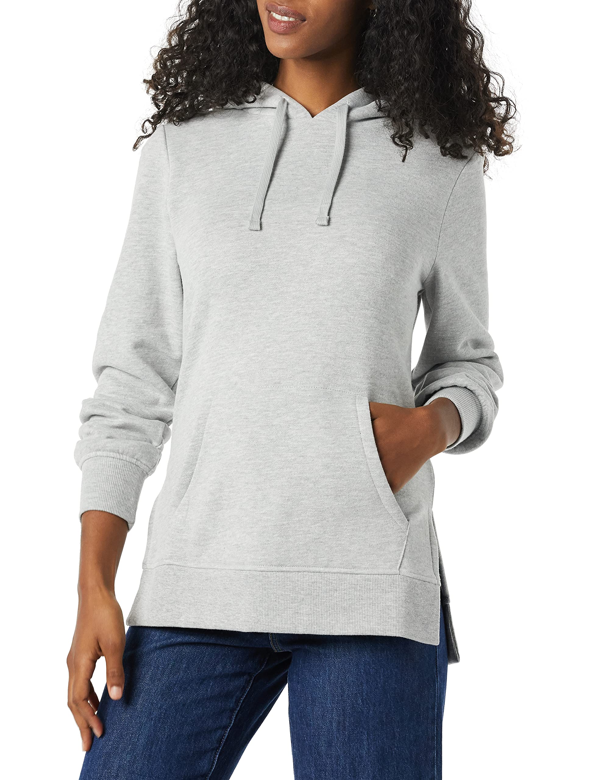 Amazon Essentials Women's Fleece Hooded Tunic Sweatshirt - Soft Warm Pullover for Casual Wear, Lounge & Outdoor Activities