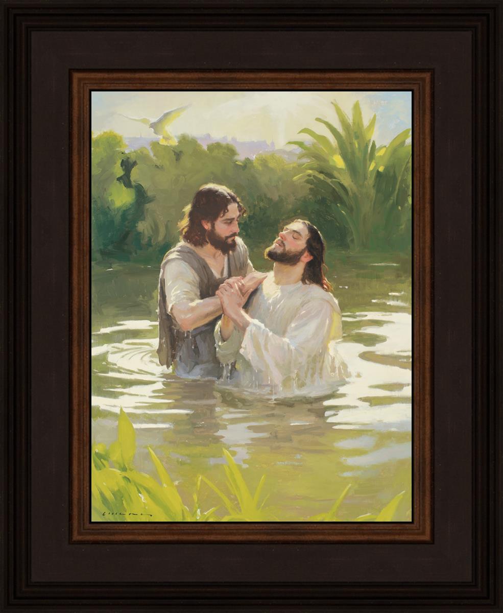 Baptism of The Savior - Religious Christian Wall Art for Home & Church Decor - Perfect for Baptism Ceremonies, Sunday School & Faith-Based Gifts