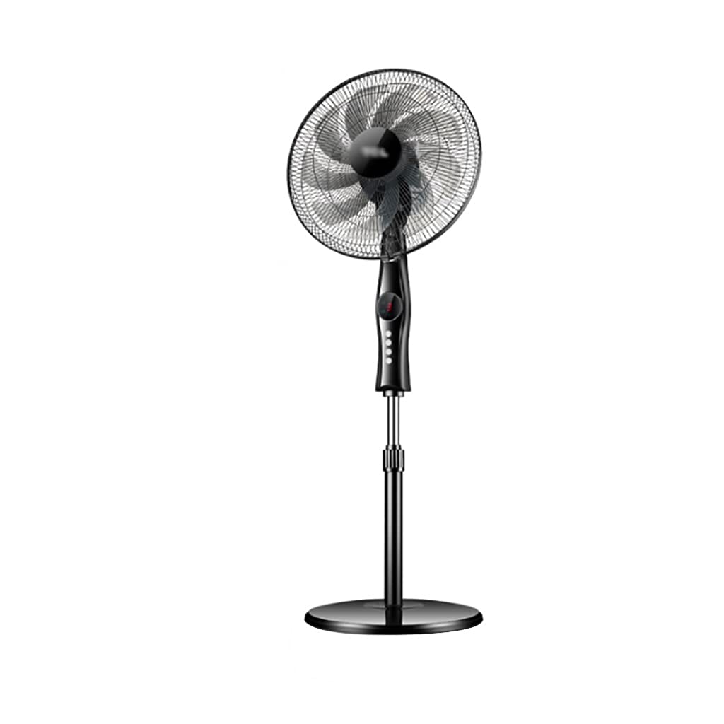 Quiet DC Motor Standing Pedestal Fan with Remote Control - 3-Speed Adjustable, Oscillating, Rechargeable Floor Fan for Home, Office & Bedroom Cooling
