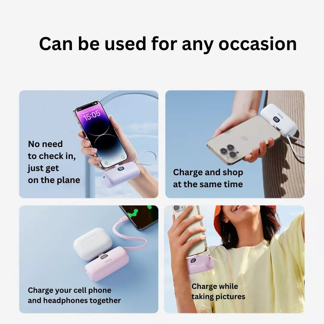 Sanag K20 Pro Fast Charging 10000mAh Portable Power Bank - High-Speed USB-C Charging for iPhone, Samsung, Android Phones - Perfect for Travel, Camping, and Emergency Backup