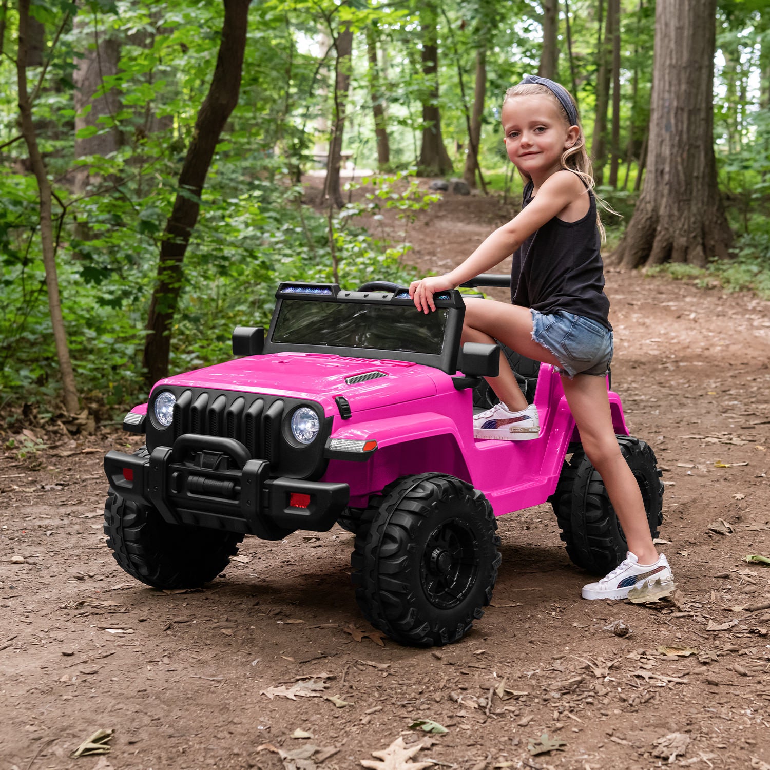 Safara Ride On Car for Kids - 12V Electric Battery Powered Toy Vehicle with Remote Control - Perfect for Outdoor Play, Birthday Gifts & Backyard Fun