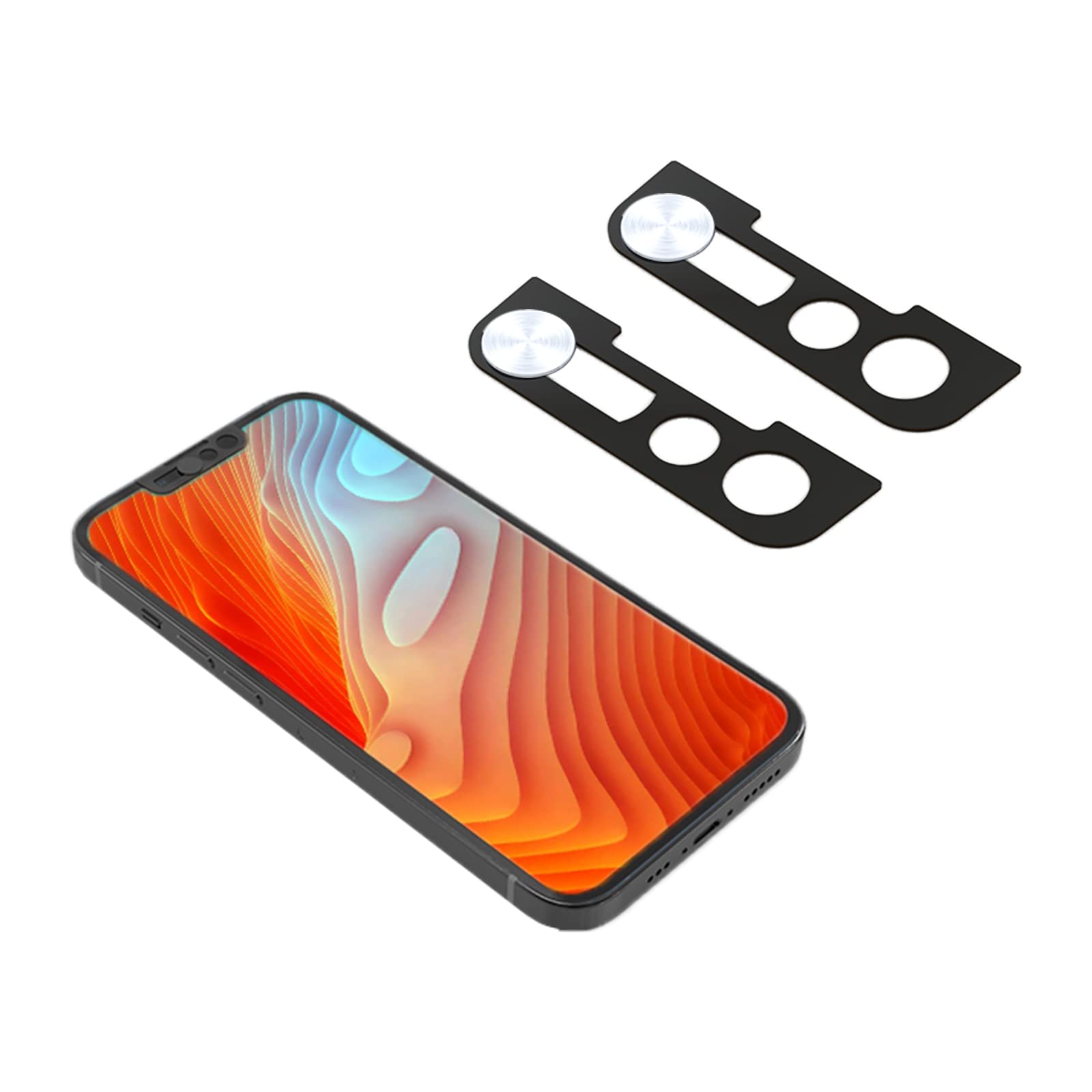 Privacy Webcam Cover for iPhone 13/13 Mini/13 Pro/13 Pro Max - 2 Pack Silver Camera Protector | Blocks Hackers & Protects Security | Works with Face ID | Perfect for Video Calls, Online Meetings & Privacy Protection