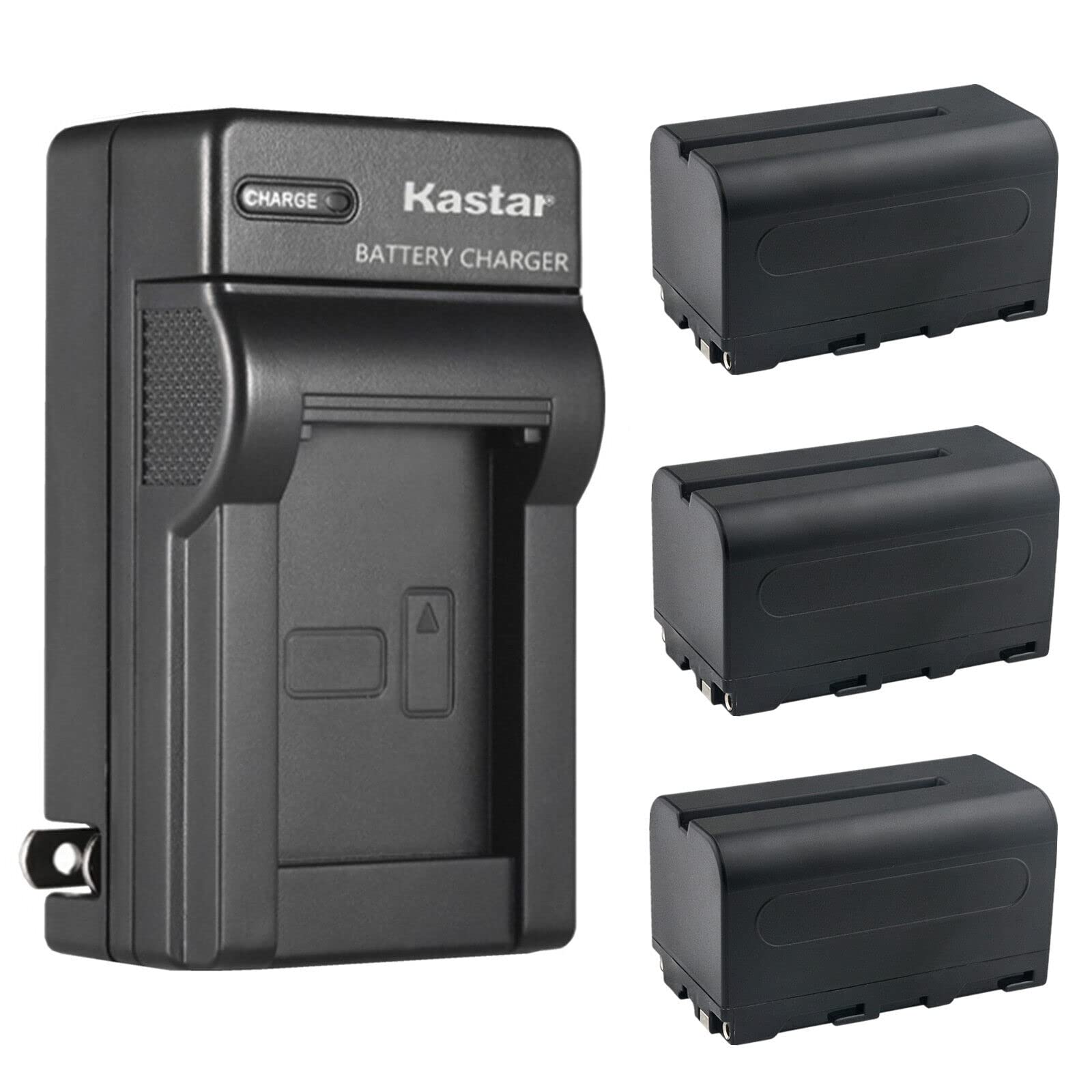 Kastar 3-Pack NP-F750 Battery & Charger for AndyCine Monitors - Camera Field Use