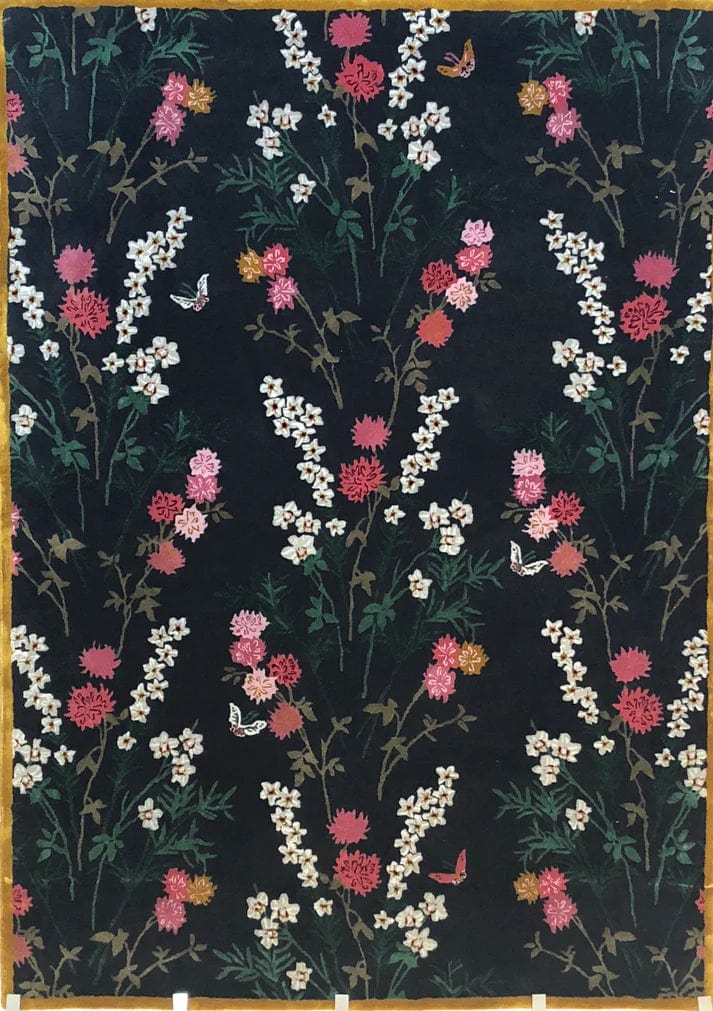 Premium Graphite Hand-Tufted Floral Rug - Elegant Home Decor for Living Room, Bedroom & Office | Pre-Order Now