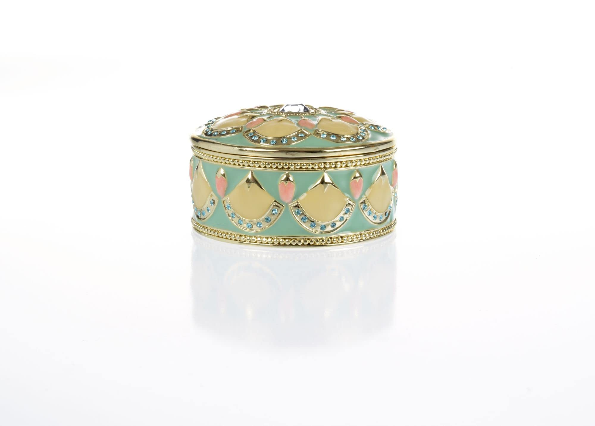 Turquoise Decorated Trinket Box - Unique Handcrafted Home Decor & Collectible Gift for Jewelry Storage | Perfect for Display, Gifting & Home Decoration