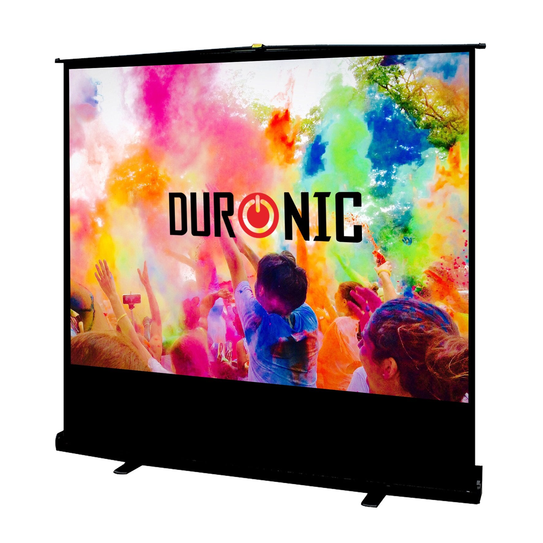 Duronic FPS80/43 80-Inch Freestanding Projector Screen - 4:3 Aspect Ratio Home Theater & Cinema Screen for Movies, Presentations | Perfect for Home Theater, Classroom, Office Meetings & Outdoor Movie Nights