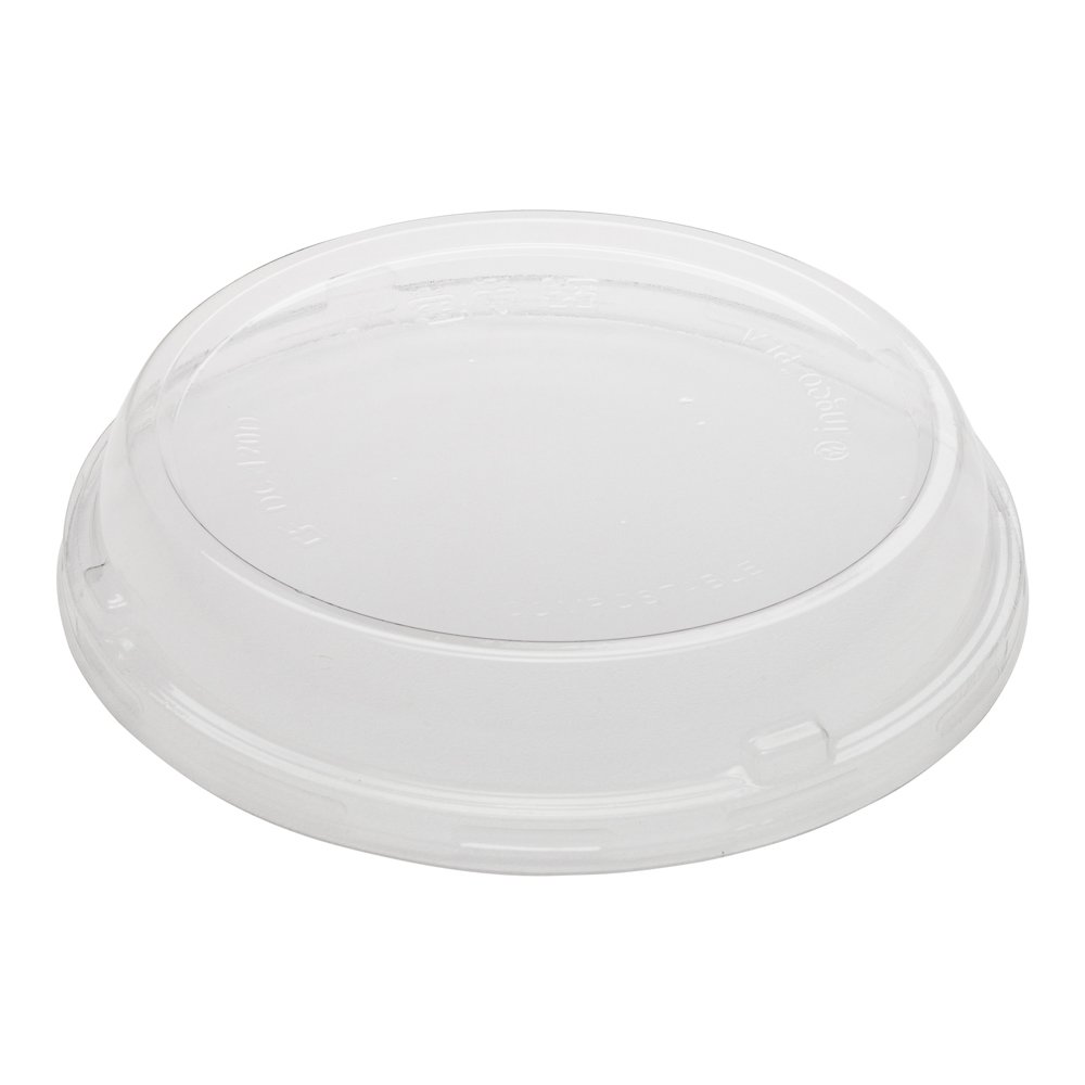 Restaurantware 50 Pack Clear PLA Plastic Dome Lids for Deli Containers & Condiment Cups - Eco-Friendly Takeout Lids for Food Storage, Catering, and To-Go Orders
