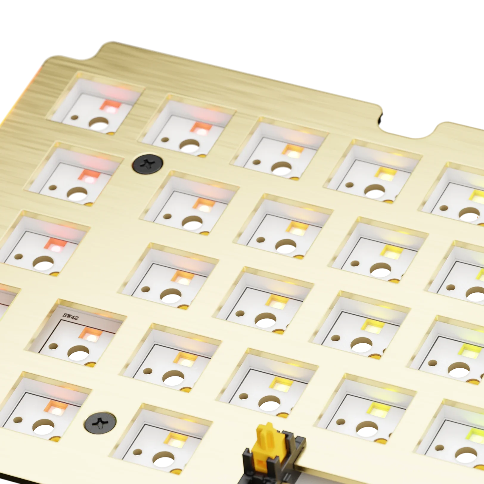GMMK 3 65% Brass Switch Plate for Mechanical Keyboard - ISO Layout | Perfect for Gaming, Typing & Custom Keyboard Builds