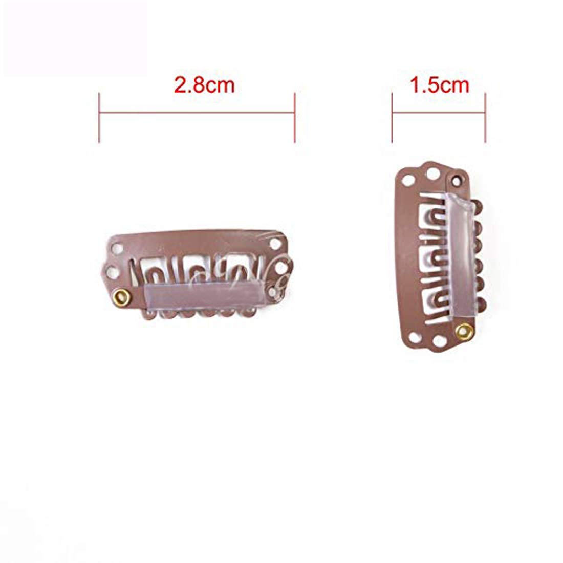 RITZPRIME 6 Teeth Stainless Steel Hair Clip Extensions - 12 Pack Small Brown Hair Clips for Women | Secure Hold for Thin to Thick Hair | Perfect for Daily Styling, Parties & Special Occasions