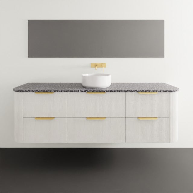 ADP Thirroul Wall Mounted Bathroom Vanity with Durasein Stone Top - Modern Space-Saving Design for Small Bathrooms & Powder Rooms