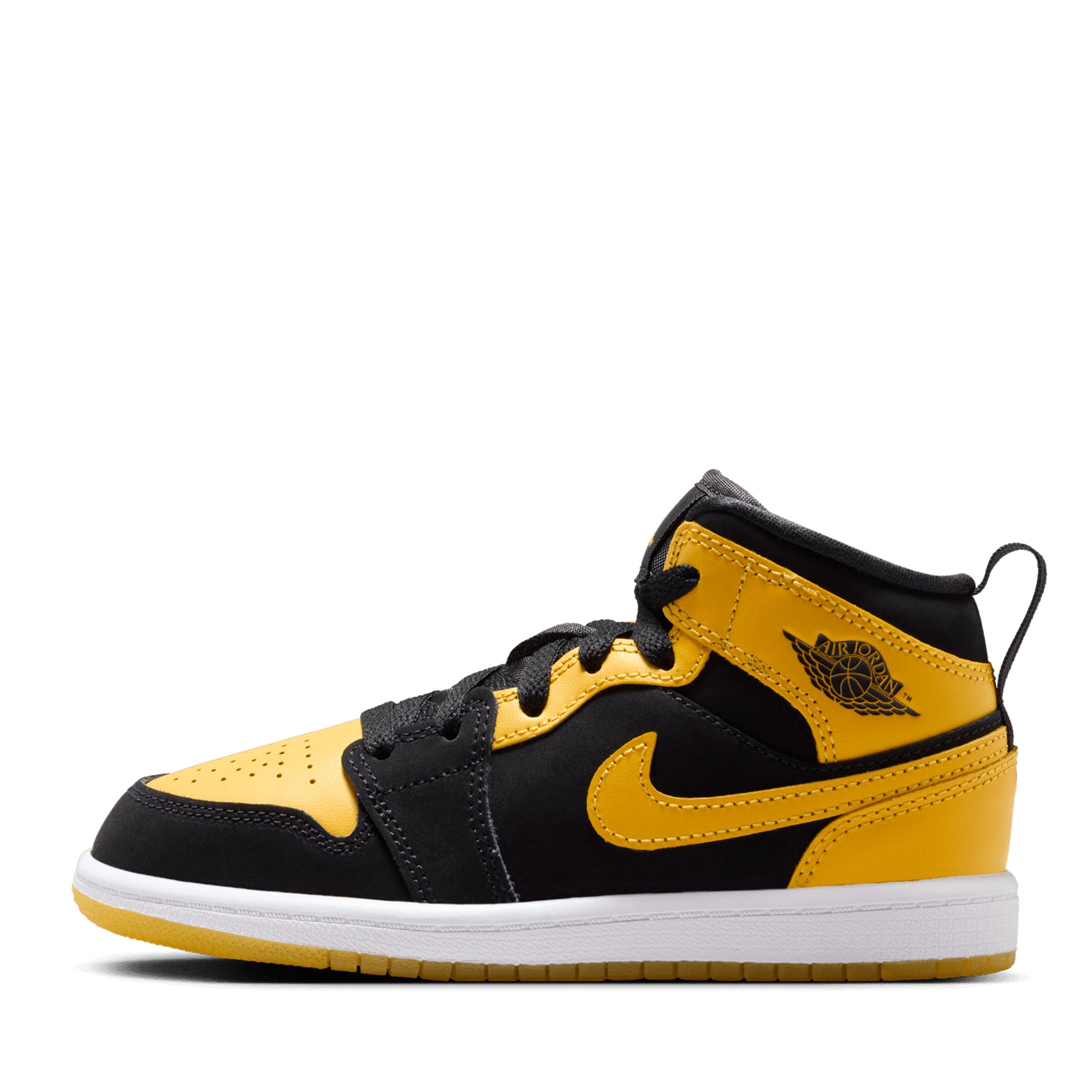 Nike Jordan 1 Mid SE (PS) Basketball Shoes - Black/Varsity Maize - Men's/Women's High-Top Sneakers for Streetwear & Casual Wear