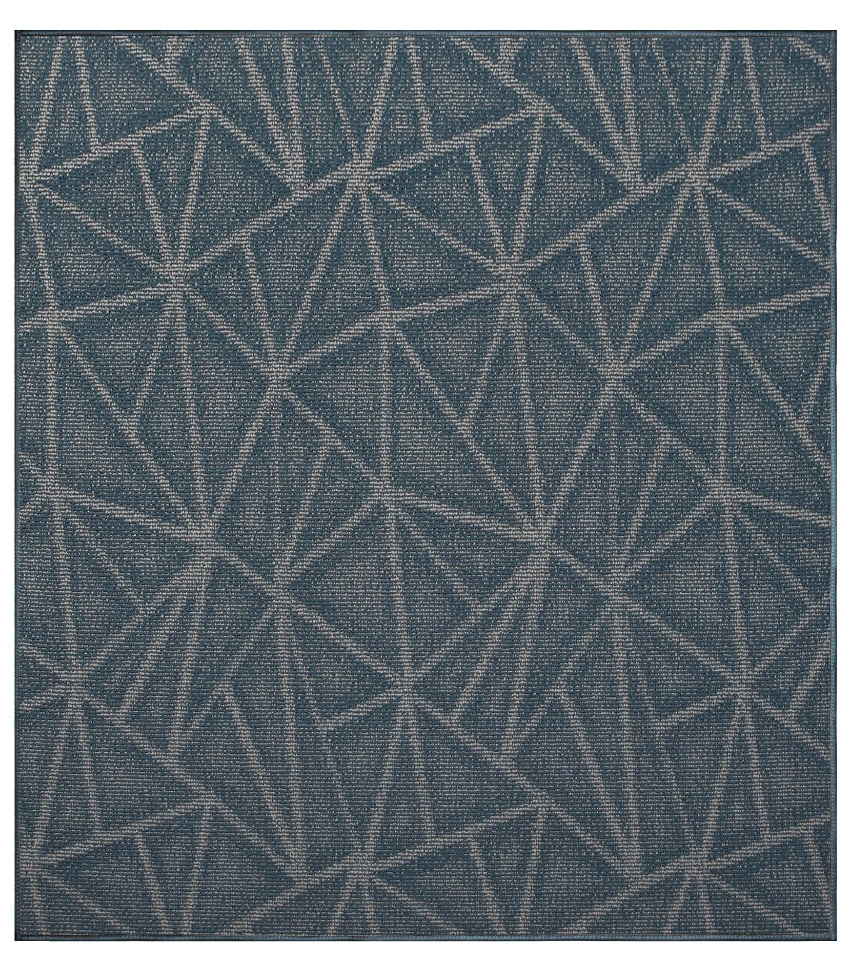 Custom Size Blue 11'x11' Indoor Outdoor Area Rugs - Soft Ambient Carpet for Patio, Living Room & Bedroom Decor