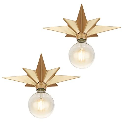 2 Pcs Brass Ceiling Light